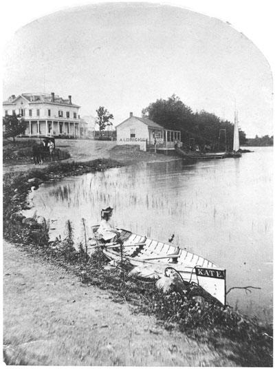 When Lake Como was promoted as a resort destination, William B. Aldrich owned its most prominent hotel, the Aldrich Hotel, located near the site of today’s Lakeside Pavilion. It was known as the Lake Como House when it burned to the ground in 1883. (Minnesota Historical Society)