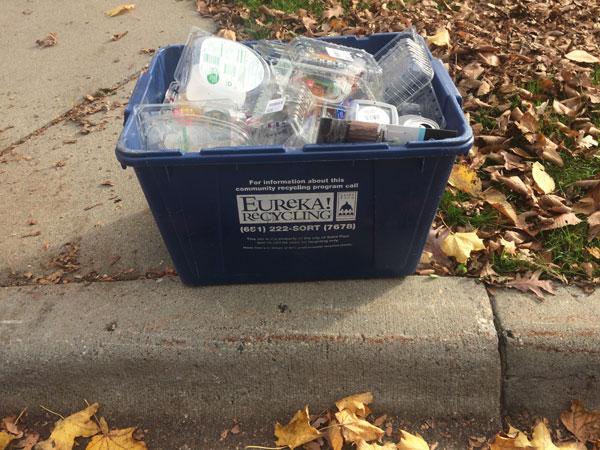St. Paul is saying good buy to the blue bins.
