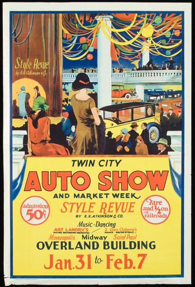 This poster for the 1925 auto show gives a sense of all that was going on.