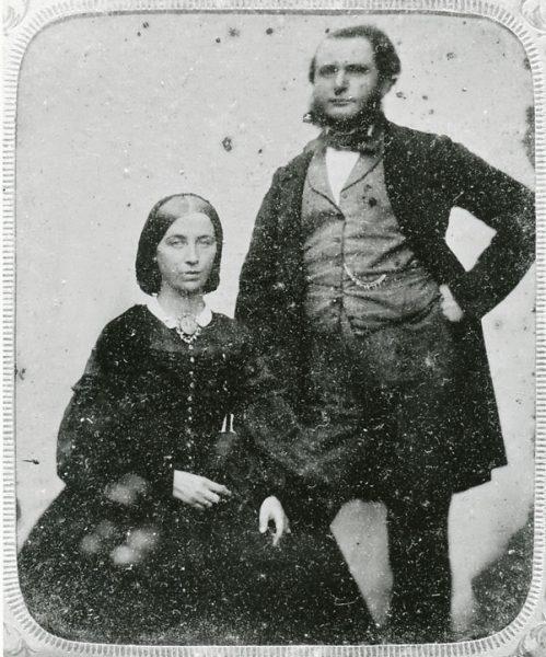 Jane and Heman Gibbs, possibly on their wedding day.