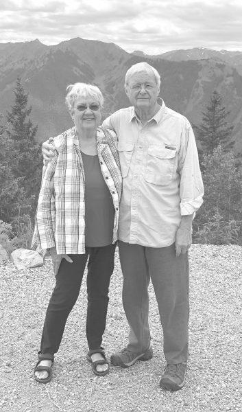 Ann Wynia and her partner, Gunter Stein, pose while visiting
Wynia’s brother in Colorado. Photo credit by David Jobe.