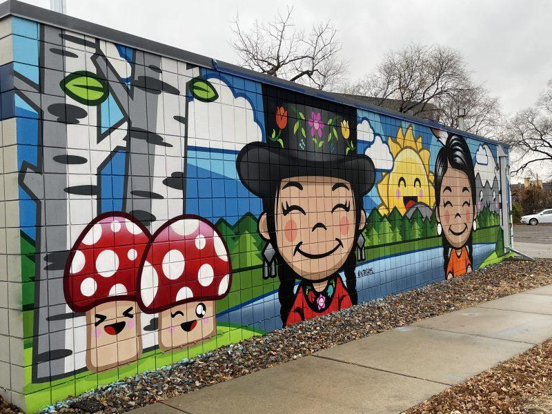 Povi Marie’s mural (“Untitled,” located at 2350 W. Territorial Rd) was the final mural unveiled for 2022’s Chroma Zone Mural &amp; Art Festival. Photo by Sarah CR Clark