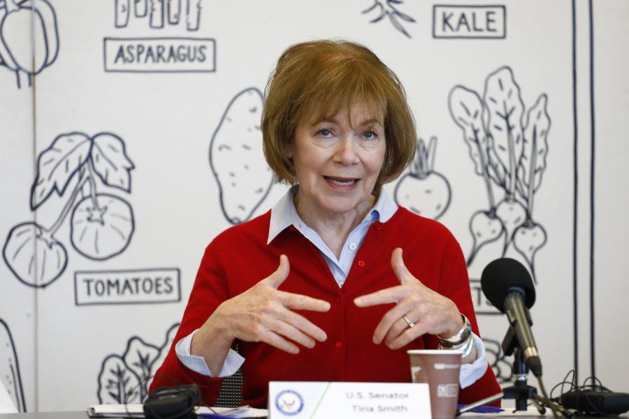Minnesota U.S. Sen. Tina Smith at The Good Acre. Photo by Lou Michaels.
