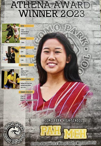 Pah Meh won Como’s Athena Award and will attend Metro State University next fall. Submitted photo.