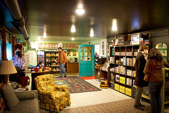 The Present Company recently opened in Milton Square, serving as a retail store, workshop space/mini market and hangout spot devoted to analog activities.