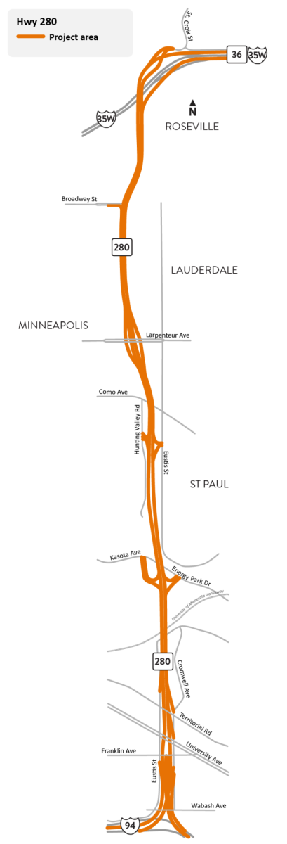 Highway 280 Project Map