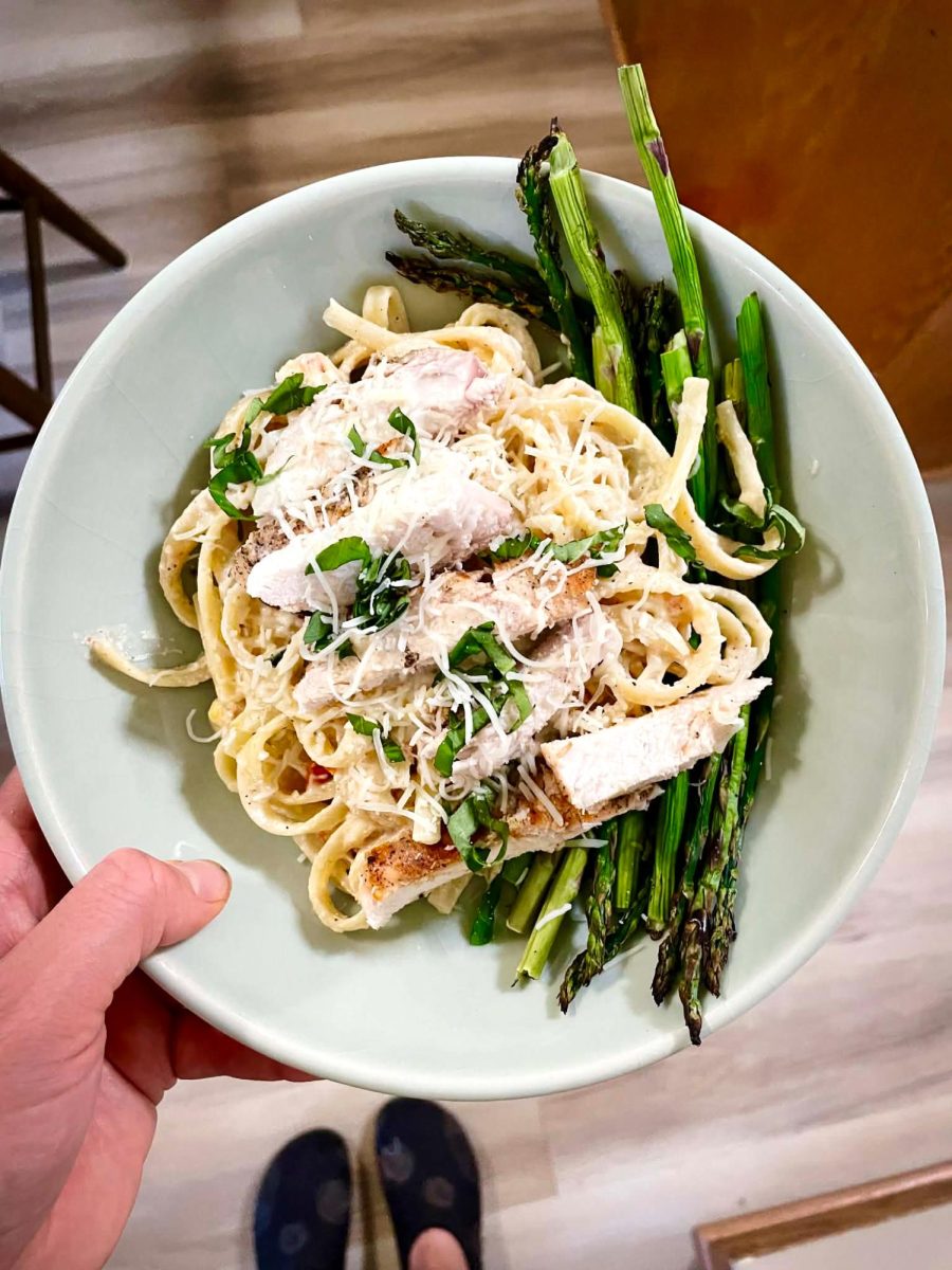 Spring asparagus meal.
