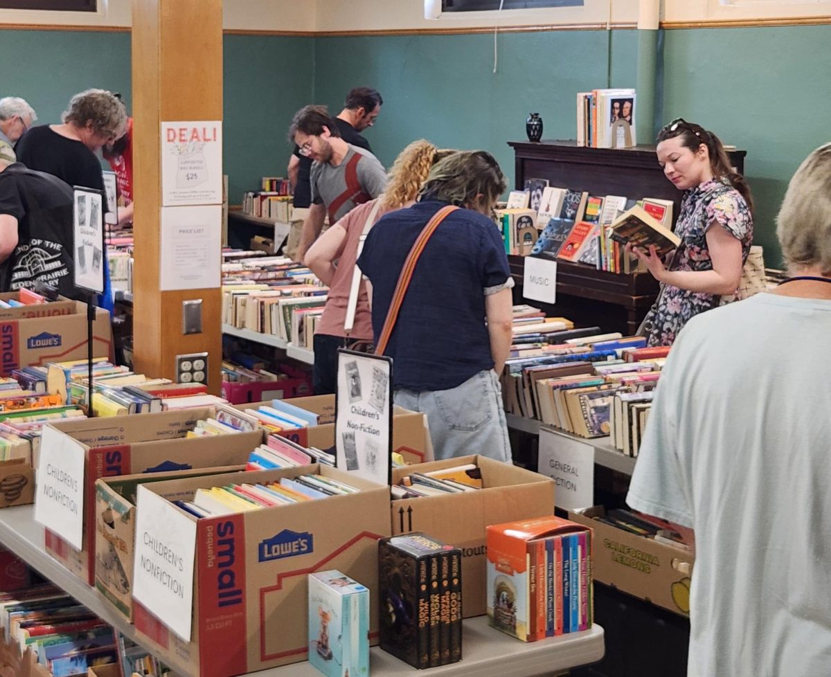 More than 500 people made purchases at this year’s St. Anthony Park Library Association book sale on June 6. Books about Minnesota were among the best sellers.